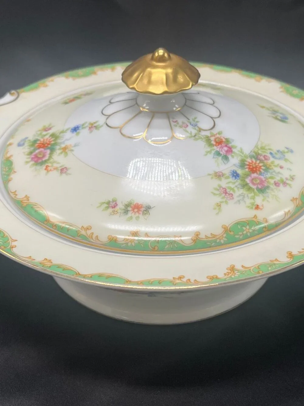 Vtg Noritake Empress China Japan Porcelain Round Covered Vegetable Serving Bowl